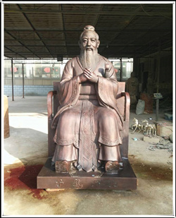 孔子銅雕坐像