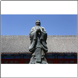 門(mén)前孔子雕塑鑄造